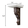 Small Wood Floating Shelf 12 Inches Tall, Farmhouse Decorative Shelf