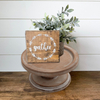 Round Wood Cake Stand, Farmhouse Risers for Display Decorative
