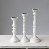 18" Tall Floor Candle Holders, Handmade Distressed Rustic Candle Stand
