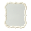 Rustic White Small Scalloped Mirror 12" x 15"