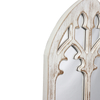 Farmhouse Wood Frame Arched Window Mirror 12 x 38 inches