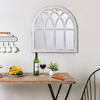 Vintage White Arched Window Mirrors for Wall Decor 29.5"