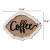 Farmhouse Coffee Bar Sign 16 Inches, Distressed White, Wood Frame