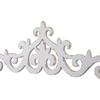 White Handmade Distressed Scroll Over The Door Decor 36 × 13 Inches