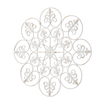 Vintage Wrought Iron Wall Decor 32.5 Inches, Distressed White