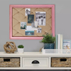 Pink Bulletin Board Fabric Pin Board, 21"×27" Vision Board, Wood Frame