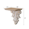 Vintage Wood Floating Shelf, 7 Inches Wide Rustic White Wall Shelf
