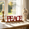 Rustic Peace Sign Decor for Tabletop 15 inches