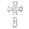 Decorative Crosses Wall Decor, 13 Inches Tall Rustic White Crucifix