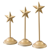 Christmas Standing Gold Star Set of 3, Metal Farmhouse Star Sign