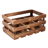 Rustic 6 Bottle Wood Wine Rack Countertop, 13 x 8 inch
