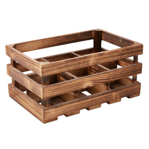 Rustic 6 Bottle Wood Wine Rack Countertop, 13 x 8 inch