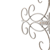 Vintage Large Wrought Iron Wall Decor 32" x 18", Distressed White