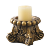 Vintage Gold Pedestal Stand for Display, 5" H Resin Decorative Riser Base