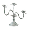 Rustic Floral 3 Arm Candelabra, 11" Tall Metal Tapered Candle Holders