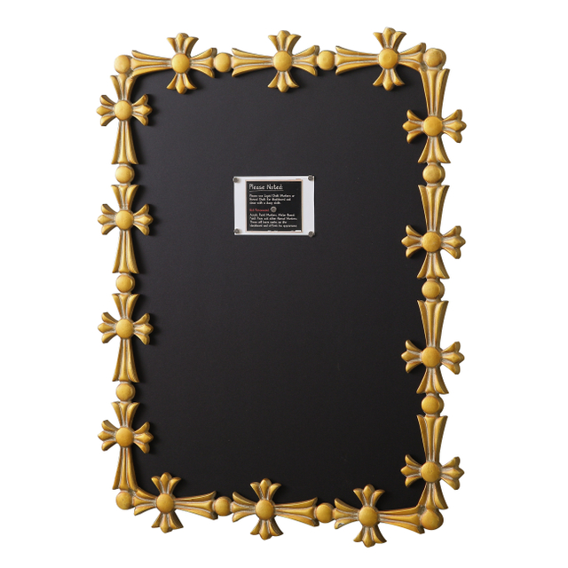 Large Magnetic Chalkboard, 36×28" Vintage Cross Gold Framed Black Board