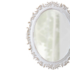White Vintage Ornate Oval Mirror