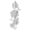 3D Metal Wall Decor 23 X 8 Inch, Flower, Butterfly and Leaves