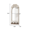 Farmhouse Entryway Mirror with 3 Hooks 26 X 10 Inch