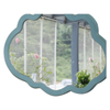 Small Blue Wall-Mounted Mirrors 12 X 16 Inch, Wood Frame