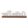 Rustic Coffee Bar Signs Decor for Tabletop 16 Inch, White