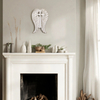 Distressed White Angel Wings Cross Wall Decor