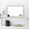 Rustic Scalloped Wall Mirror Decorative 24 X 18 Inch