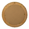 Rustic Circle Wall Mirror 22 Inch, Woven Rope Frame, Coastal