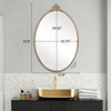 Vintage Oval Mirrors for Bathroom 18 X 28 Inch