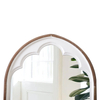 Rustic Wooden Arched Mirrors for Wall 24 X 36 Inch, White