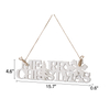 Rustic Merry Christmas Sign for Front Door, Distressed White