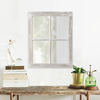 Farmhouse Window Pane Mirror, Washed White, 18 X 23 Inch