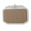 17x24 Rustic Distressed White Fabric Pin Board