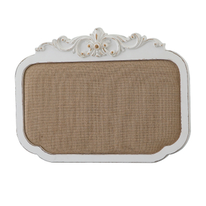 17x24 Rustic Distressed White Fabric Pin Board