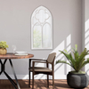 Farmhouse White Arched Window Mirrors for Wall Decor 18 X 36 Inch