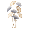 Modern Small Ginkgo Leaf Metal Wall Decor 9 X 11 Inches