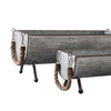 Poultry Feeder Galvanized Metal Chicken Feeder Set of 2