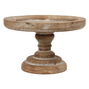 Natural Wooden Rustic Cake Stand with Pedestal Base, 8" Inner