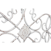 White Flower Scroll Metal Wall Art Decor 32" x 13"