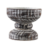 Rustic Wood Pillar Candle Holder with Wide 6 Inches Tray