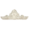 33" Handmade Distressed White Finish Wooden Scroll Over The Door Decor