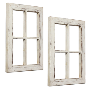 French Window Frame Wall Decor 11" x 16" - Set of 2