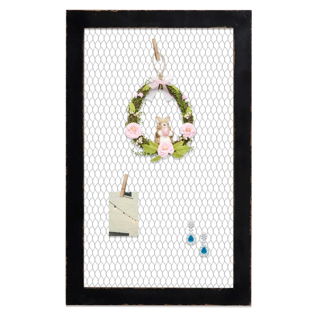 Farmhouse Memo Board Chicken Wire Frame, 18 × 29" Wall Grid