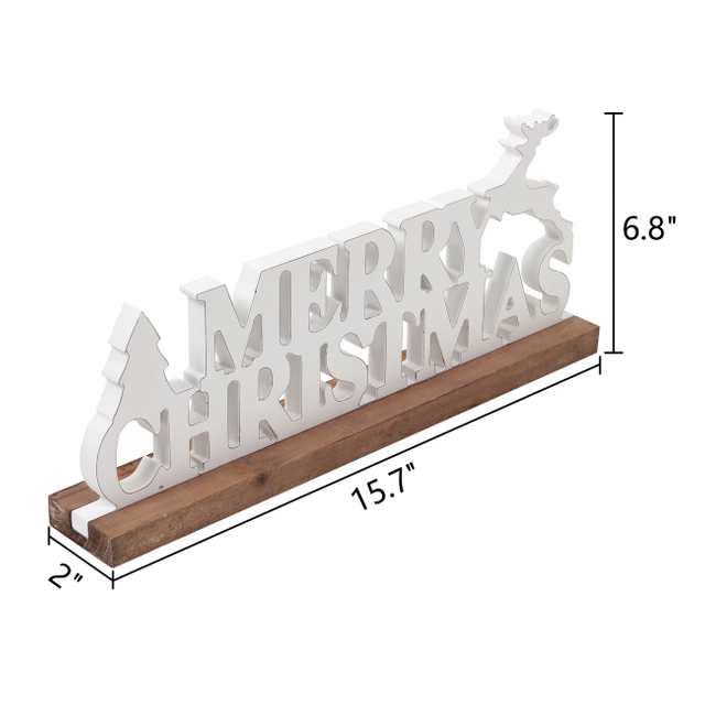 Rustic Merry Christmas Signs for Home Decor 16 Inches