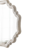 Rustic Scalloped White Round Mirrors for Wall Decor 15.7 Inch