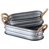 Small Oval Galvanized Planters Galvanized Bucket Set of 2