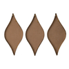 Set of 3 Rustic Small Tear Drop Mirror Wall Decor 6 X 15 Inch Distressed White