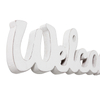 Rustic Wooden Outdoor Welcome Sign for Front Door 15", White