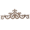 White Handmade Distressed Scroll Over The Door Decor 36 × 13 Inches