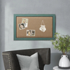 29x18 Fabric Bulletin Board, Distressed Green Wood Framed